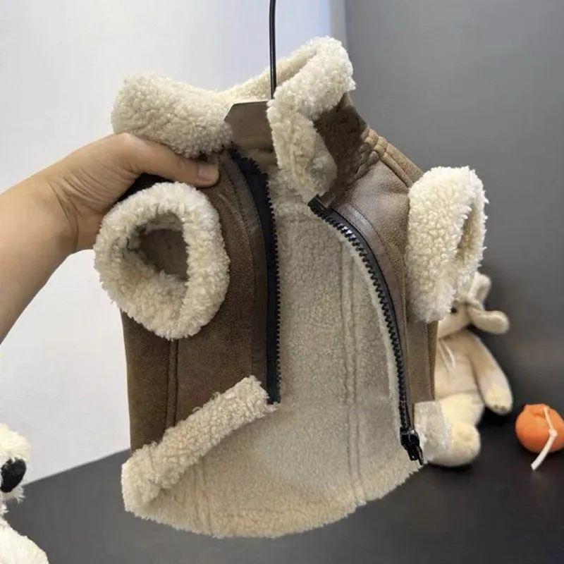 Pet Padded Vest Solid-Colour Dog Clothes Teddy Winter Warmth Cotton Coat Small Dog Sleeveless 1005012245952090
