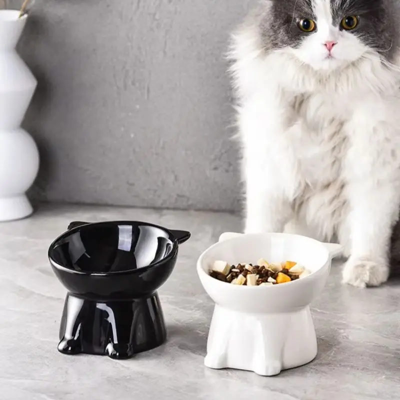 Large Capacity Cat Bowl Neck Protection Food Slanted Mouth 1005012247381725