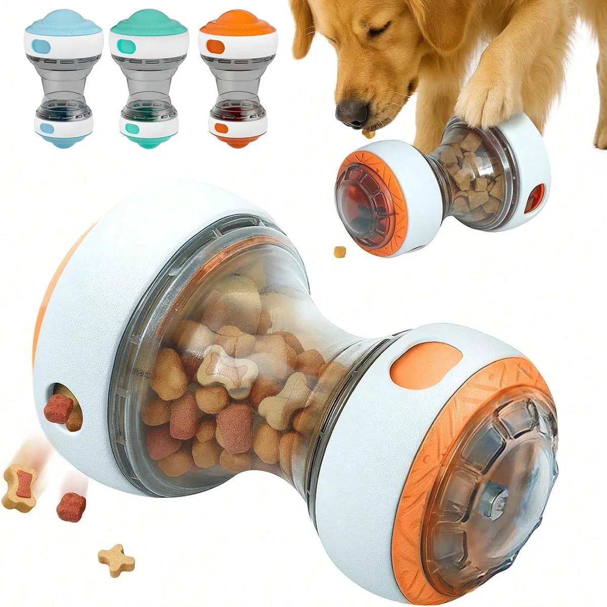 Interactive Dog Treat Dispenser Toy Dog Puzzle Rolling Leak Food Ball Toy Durable Chew Tooth 1005012249348651