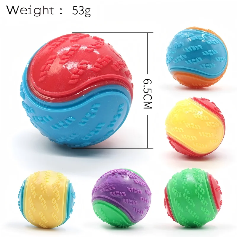 1/2/3Pcs Squeaky Balls Toys Dogs Interactive Toys TPR Dog Chew Toy for Dog Pet Teeth Cleaning Bite 1005012252141697