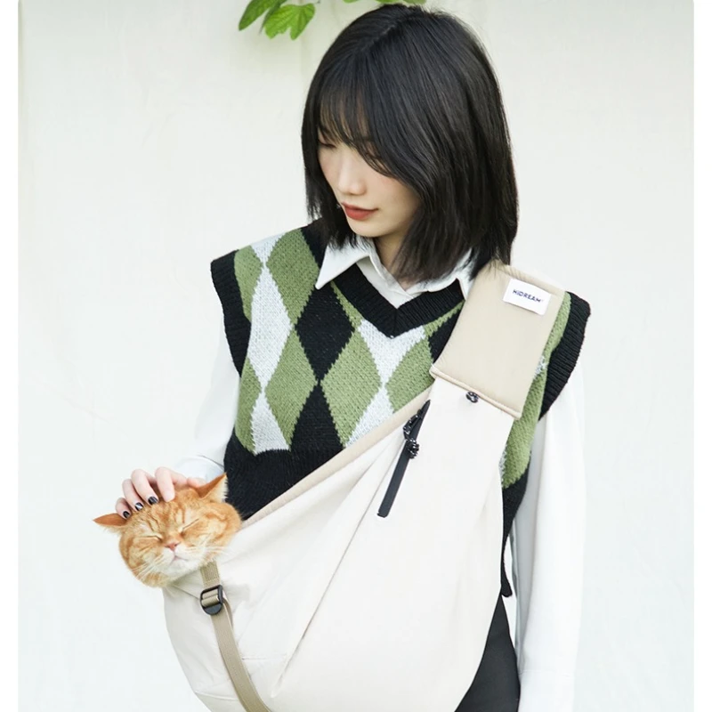Cat Carrier Bag Adjustable Drawstring Anti-Escape Hug Style Lightweight Tote Crossbody for Citywalk 1005012259791747