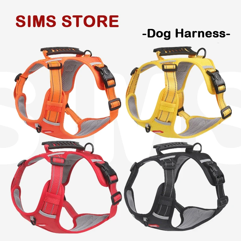 Doberman Pinscher Dog Harness No Pull Anti Burst Breathable Vest Chest Harness with Leash 1005012260620846