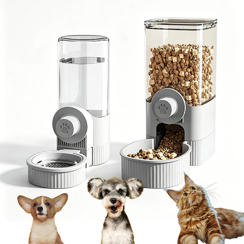 New Type Hanging Automatic Pet Food Feeder/Water Dispenser Gravity Cat Auto Feeder Waterer Set 1005012265069700