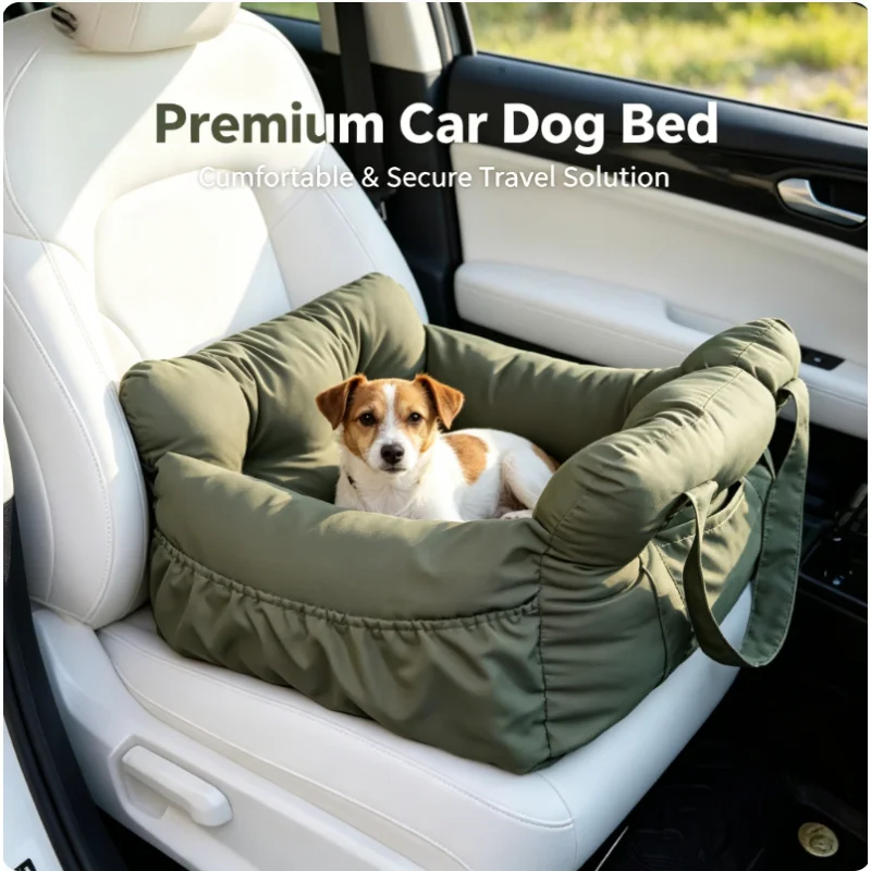 Safety Dog Car Bed for Small Dogs Non-Slip Washable Pet Travel Carrier with Secure Straps Rides 1005012265231891