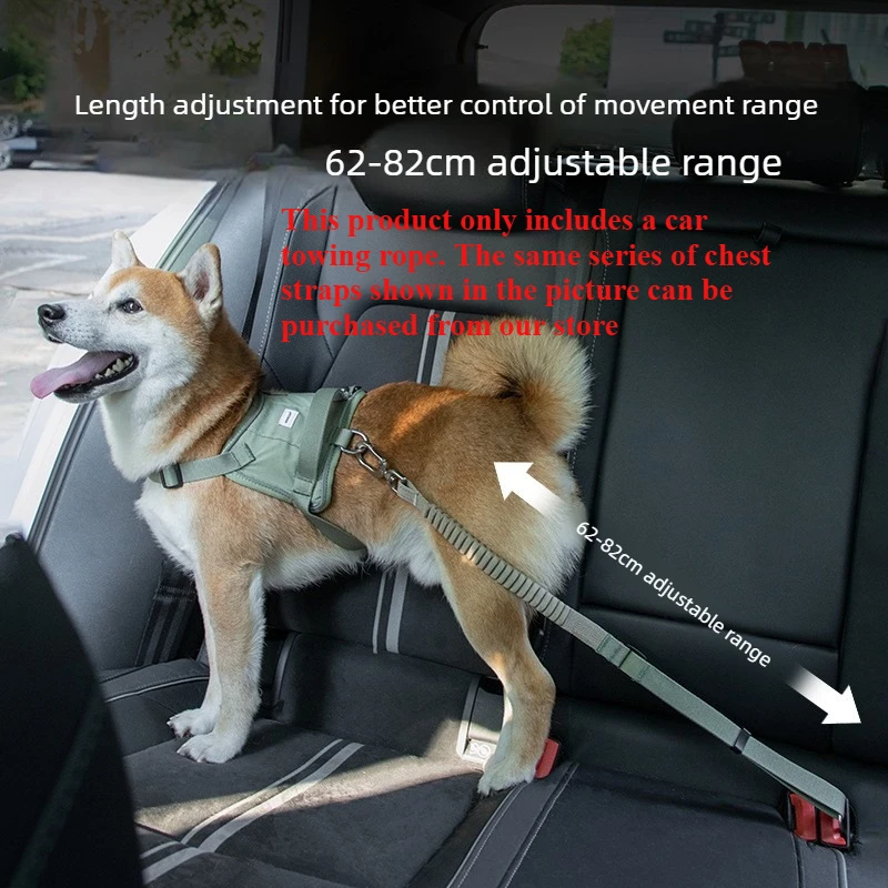 Retractable Dog Seatbelt, Elastic Buffer, 360° Swivel Clip, Reflective Eco RPET, 2-In-1 Car/Walk 1005012267350992
