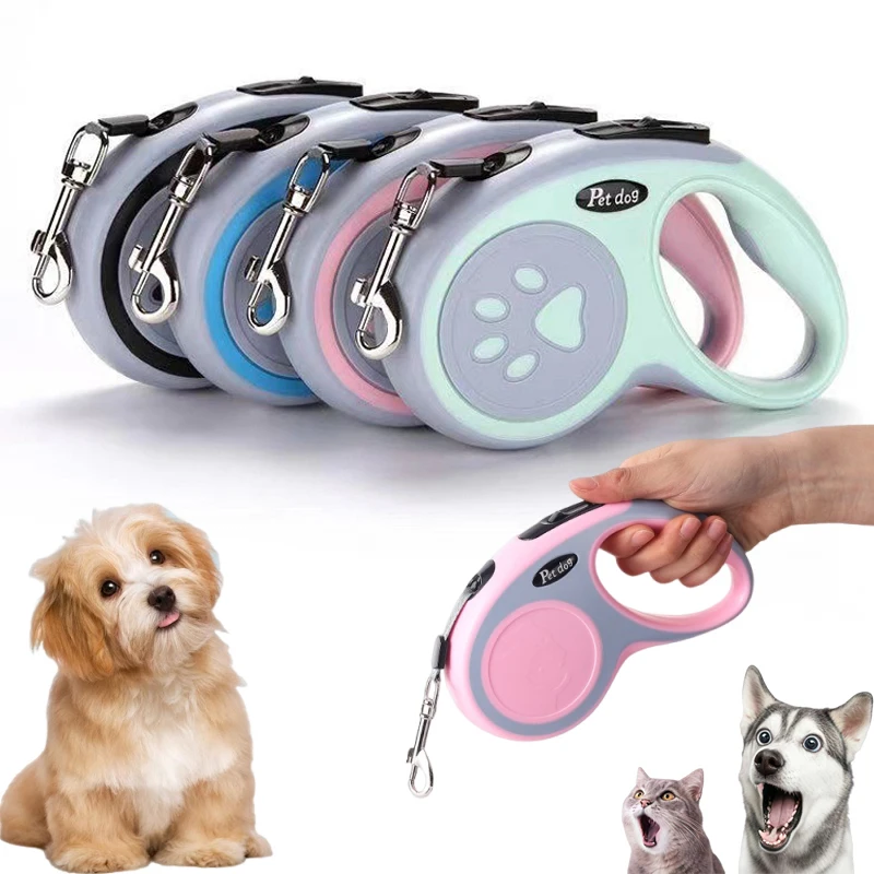 3/5M Nylon Dog Leash Automatic Retractable Durable Cat Lead Extending Puppy Walking Running 1005012268867344