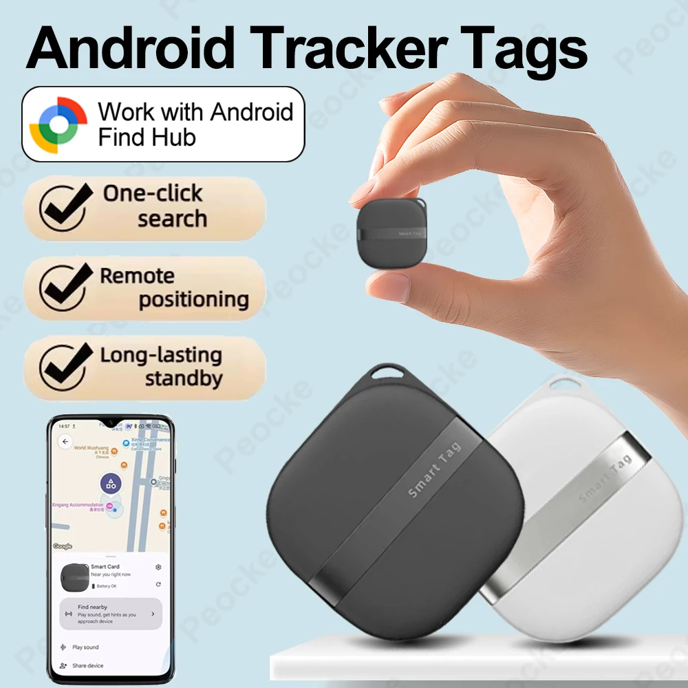 Smart GPS Tracker Work with Google Find Hub Long Distance Positioning Locator Anti Lost Key Finder 1005012269089731