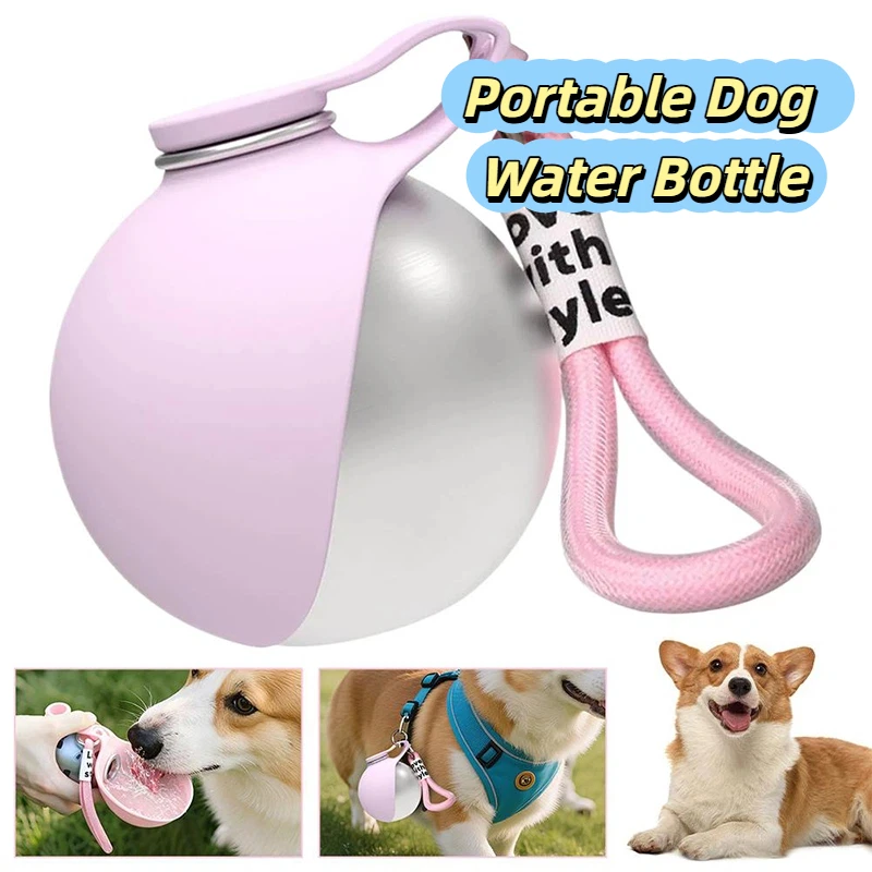 Portable Dog Pet Water Bottle Leak-Proof & Compact Dog Travel Outdoor Water (2 In-1) 1005012269962804