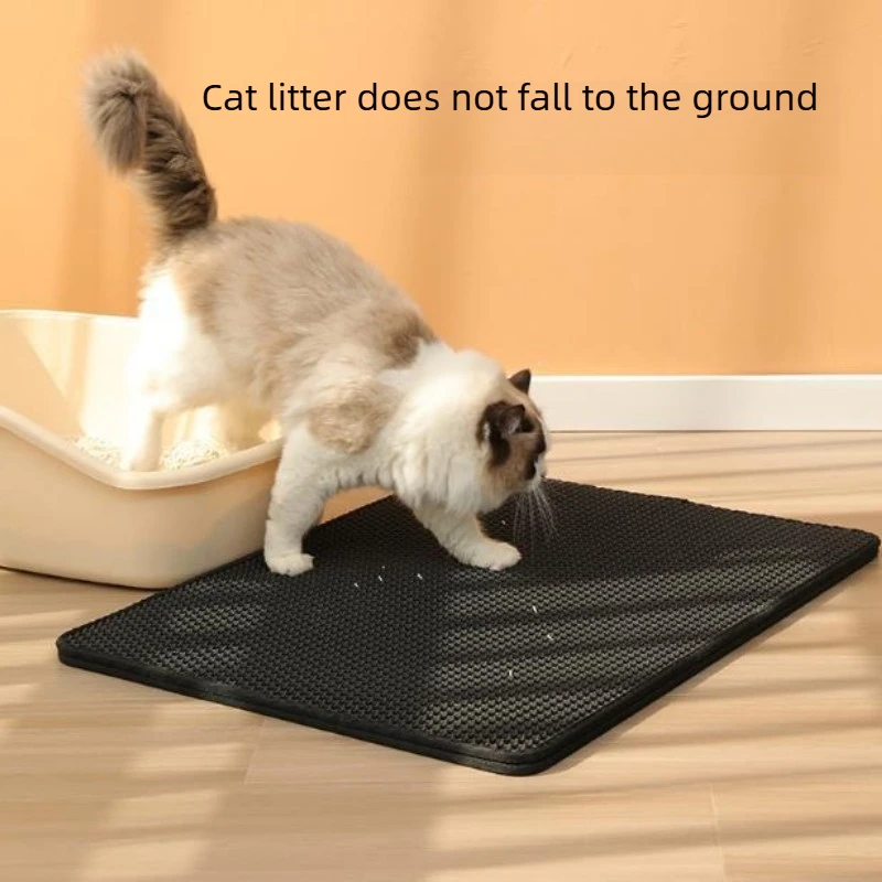 Waterproof and Non-Slip Washable Double-Layer Cat Litter Mat, Thickened Cat Litter Sifting Mat 1005012270879212