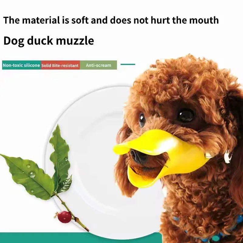 Breathable Silicone Duck Dog Muzzle Adjustable Anti Bite Anti Barking Anti Eating Pet Mouth Mask 1005012273058935