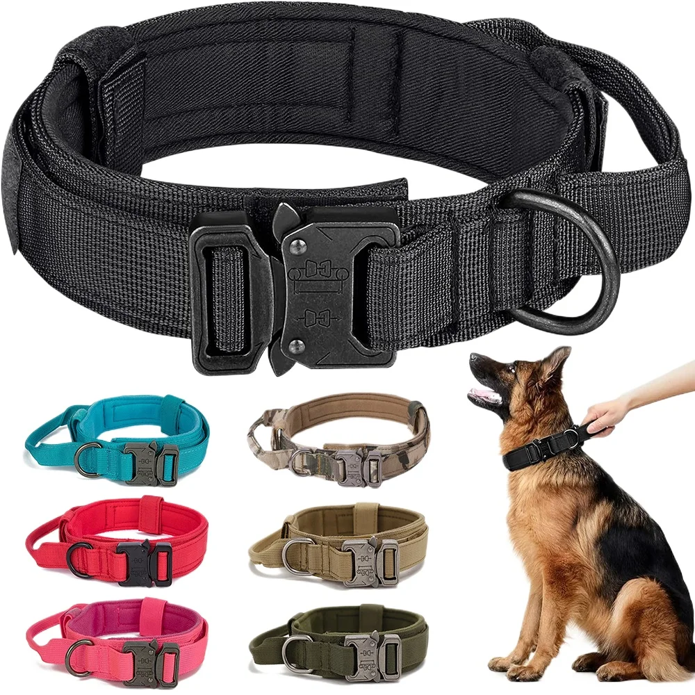 Pet Dog Collar Leash Set Nylon Material Durable Dog's Collar Reflective Leash Pet Tactical Training 1005012275052459
