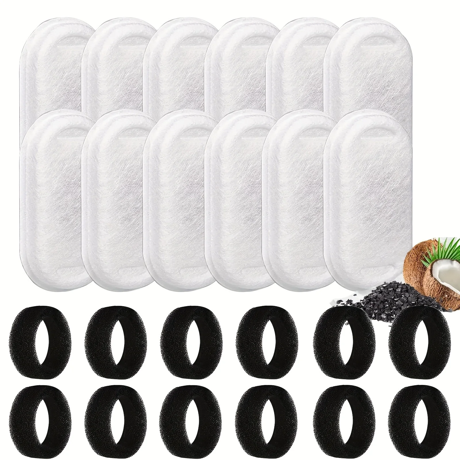 12pcs/6sets 8pcs/4sets Cat Water Fountain Filters Replacement Carbon Filters & Foam Sponges for Pet 1005012277617701