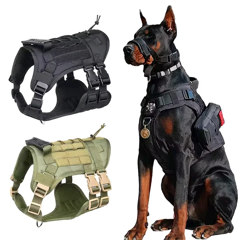 Heavy Dutytactical Leash Set Dog Harness for Large Dog No Pull Adjustable Pet Harness Reflective 1005012281277998