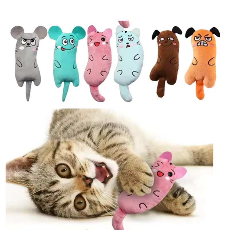Cute Cat Toys Play Funny Interactive Plush Cat Toy Mini Teeth Grinding Catnip Toys Kitten Chewing 1005012281427646
