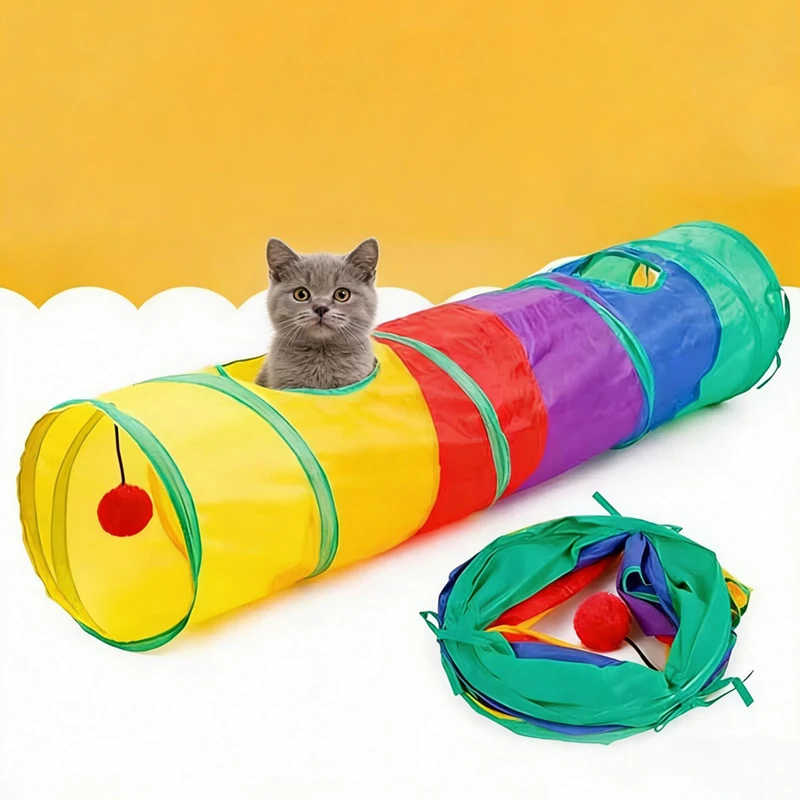Cat Tunnel Pet Tube Collapsible Play Toy Indoor Outdoor Kitty Puppy Toys for Puzzle Exercising 1005012281627476