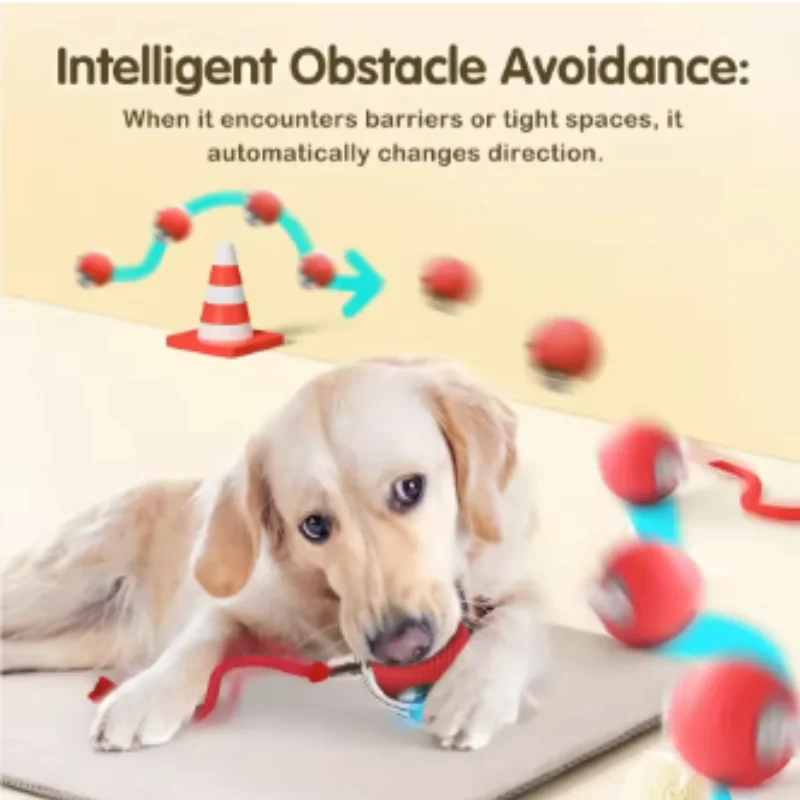 New Dog Interactive Ball Toy, Automatic Rolling Dog Ball Rechargeable, Smart Puppy Interactive Toy 1005012281859661