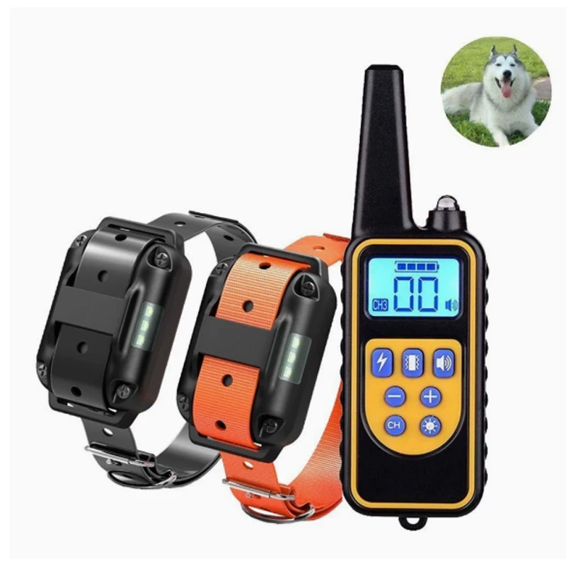 Electric Dog Training Bark Stopper Collar Detachable Rechargeable Anti Barking Shock Vibration (800m) 1005012285295436
