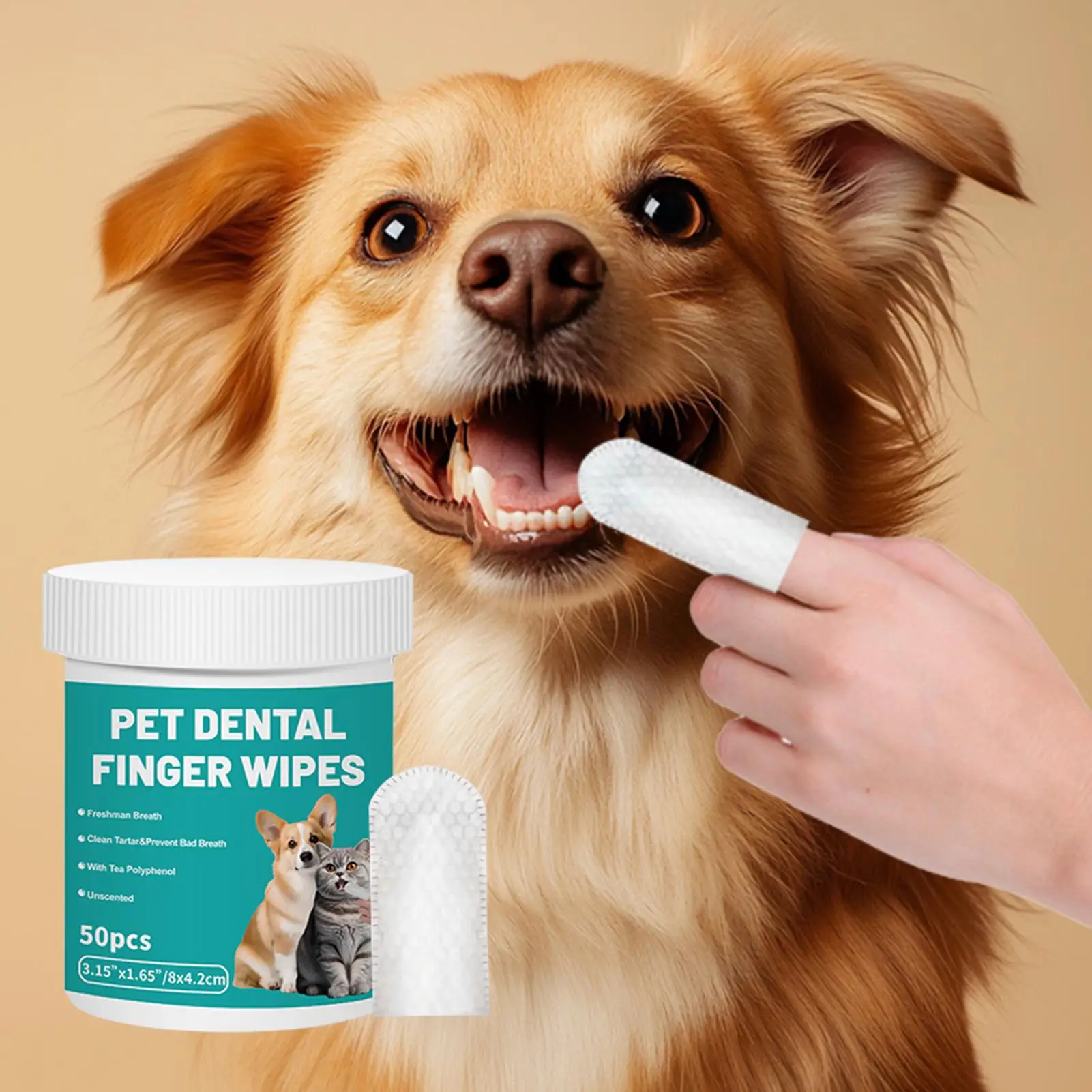Pet Clean Products Disposable Finger Toothbrush Pet Teeth Cleaning Finger Covers Wet Wipes Dog 1005012286900691