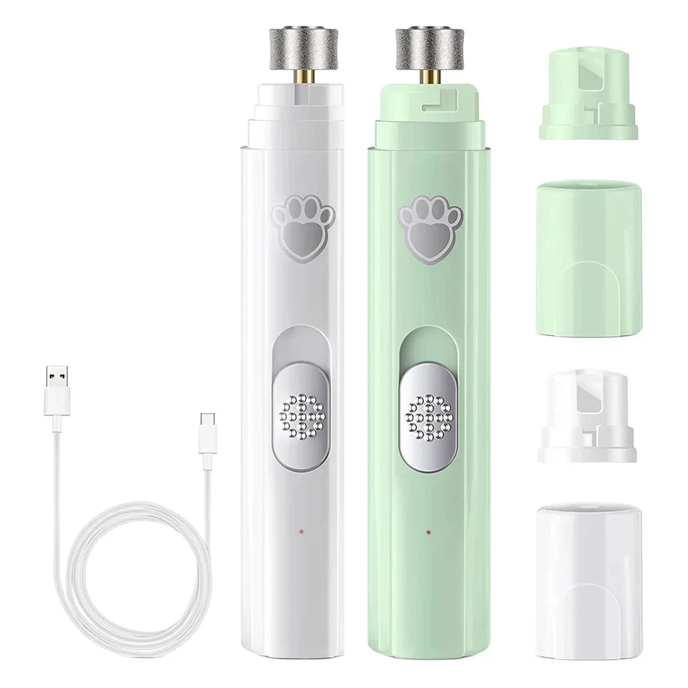 USB Rechargeable Electric Dog Nail Grinder Painless Pet Nail Clipper with Polisher Wheel for Small 1005012290027845