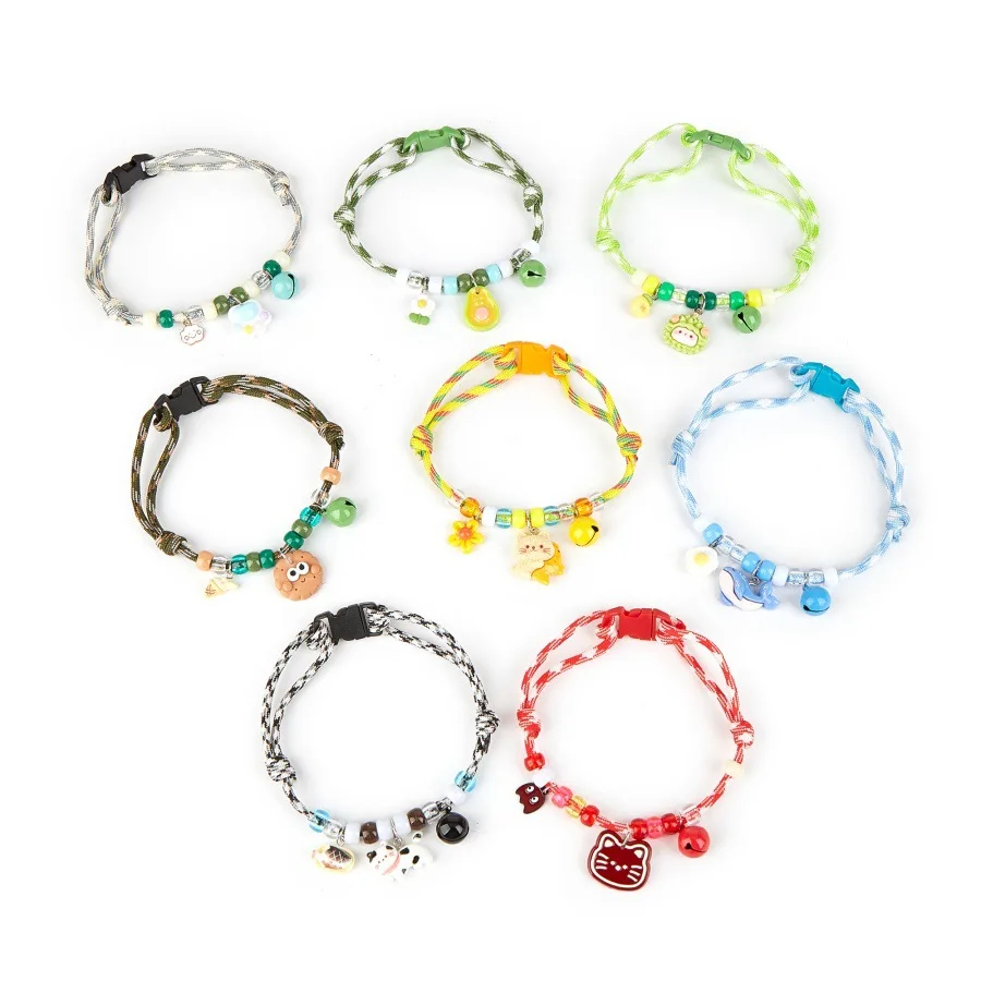 Pet Collar with Colorful Bells, Adjustable Cat Collar with Cartoon Designs, High-End Style 1005012290852566