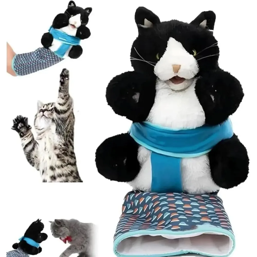 Cat Toy Gloves Catnip Infused Wrestling Puppet for Indoor Cats Interactive Fun Play Supplies 1005012292125596