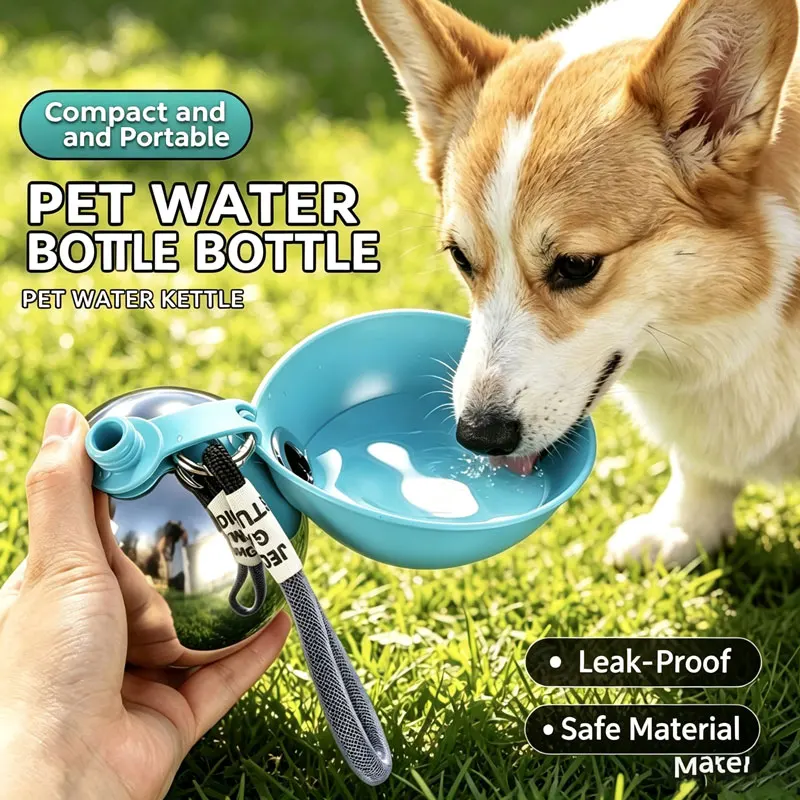 Pet Supplies: Portable Water Dispenser for Dogs Going Out, 304 Stainless Steel Hook 1005012292742968