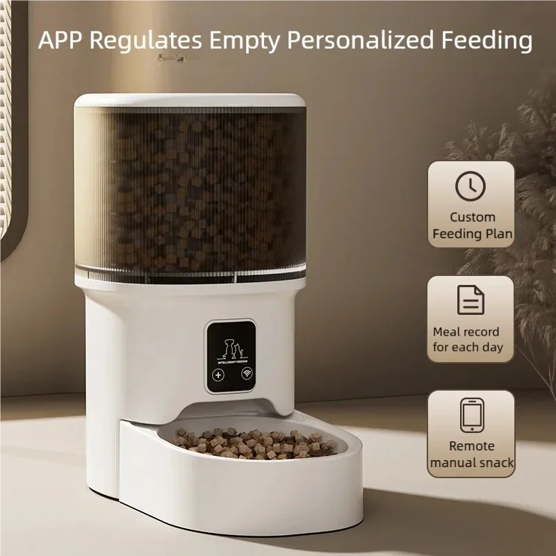 Smart Automatic Pet Feeder Wifi Enabled Intelligent Cat Dog Food Dispenser for Cats and Dogs (4L) 1005012293885076
