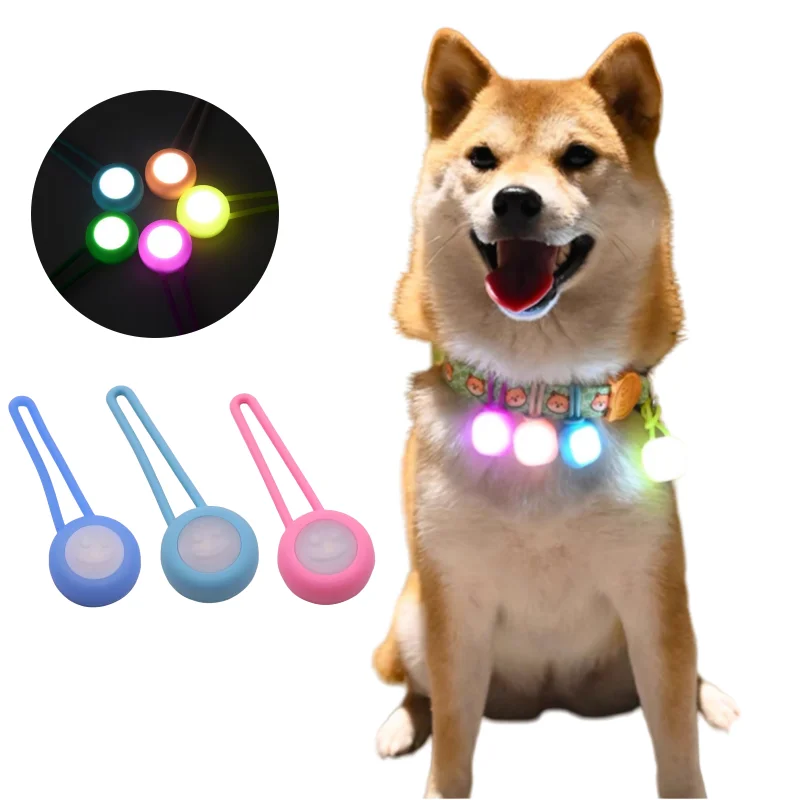 Pet Luminous Pendant, Dog LED Walking Dog Night Silicone Hanging Tag, Cat Anti-Lost Dog Tag (1pc) 1005012294983205