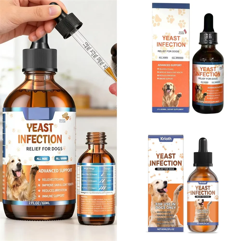Dog Pet Drops Gentle Care Supplement to Maintain Healthy Coat and Skin for Dogs Herbal (60ML) 1005012295201902