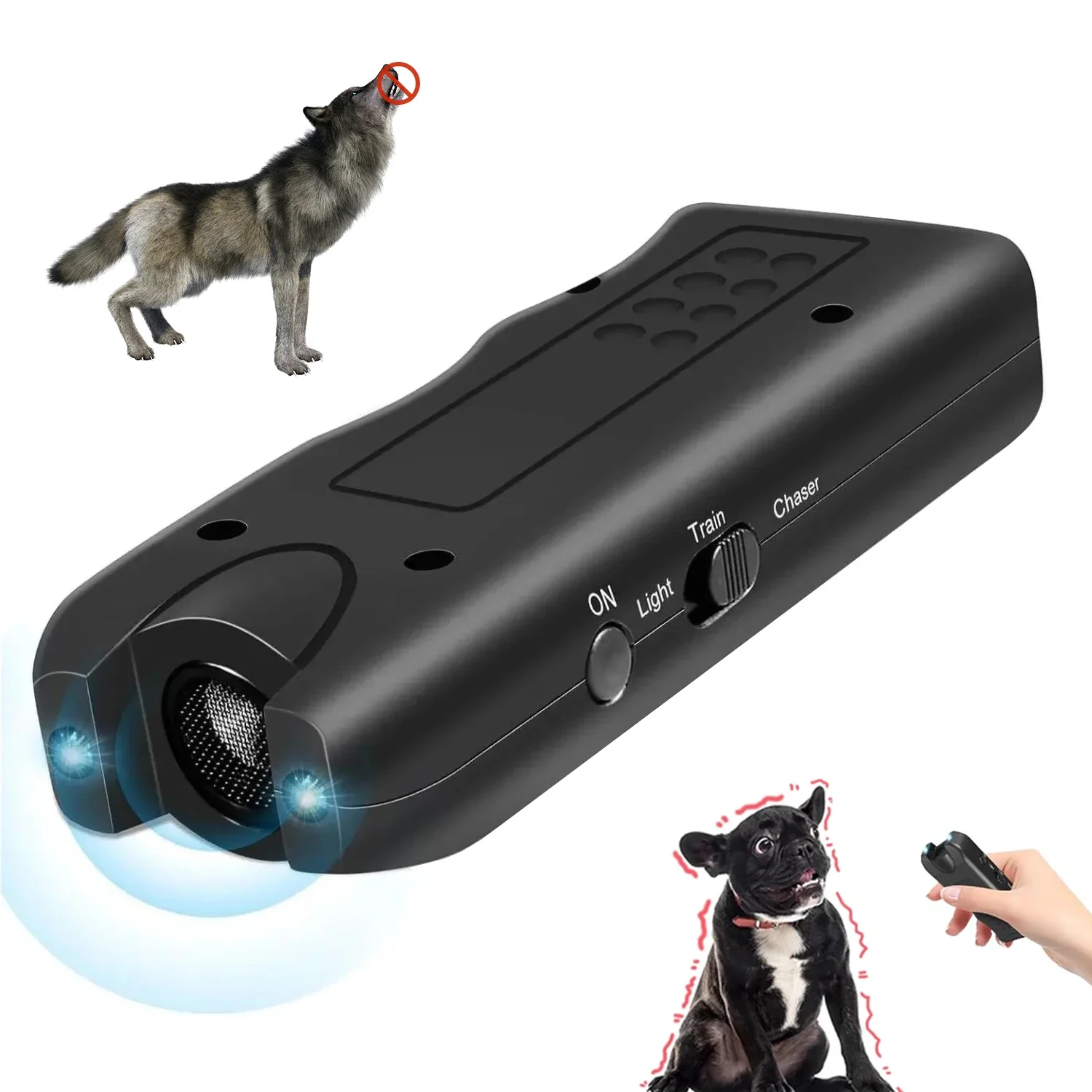 Dog Repeller Portable Ultrasonic Deterrent Handheld Anti-Barking 3in1 Training Device Repel Animals 1005012296288236