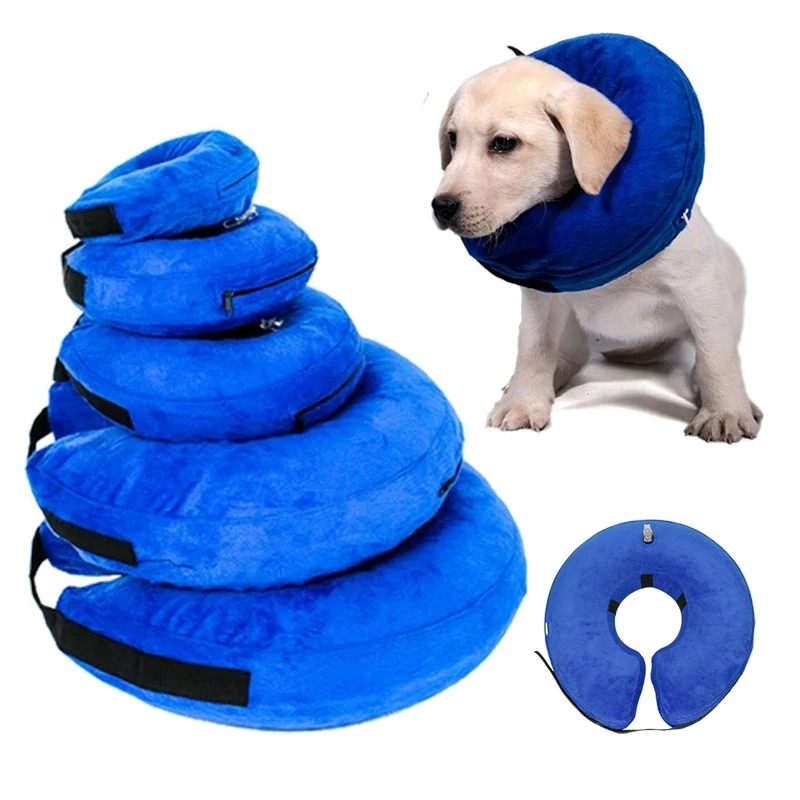 Inflatable Dog Collar Anti-Bite Elizabethan Collar for Small Medium Dogs Cats Adjustable Pet 1005012297174012