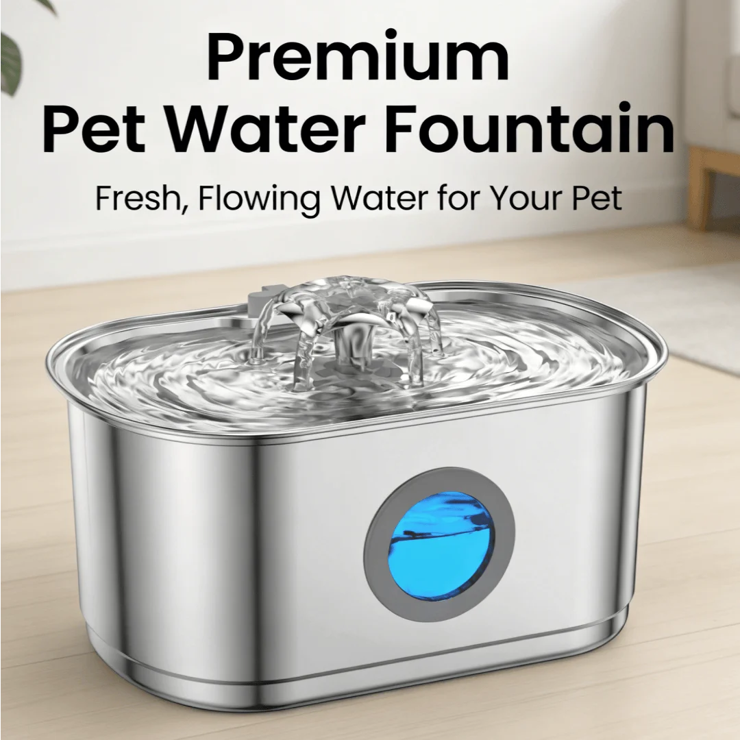 Cat Water Fountain 3.2L Stainless Steel Dispenser Ultra-Quiet Dog Automatic Drinking Multi-Stage 1005012298397649