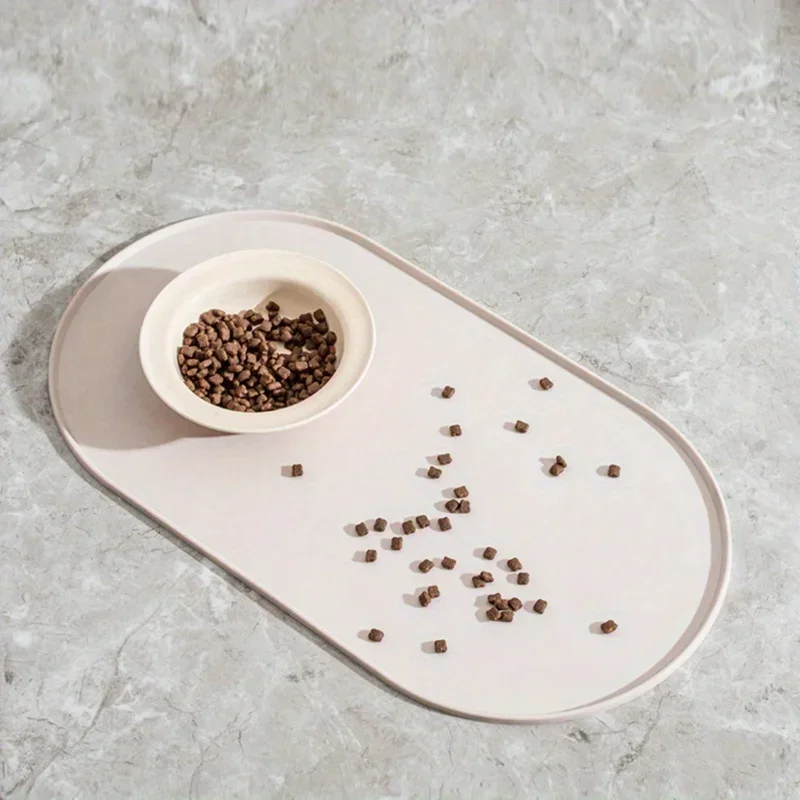 Cat Feeding Mat with Non-Slip Waterproof Design, Pet Food Mat, Compatible with Cat/Dog Bowls 1005012298576357