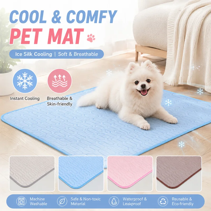 Dog Cooling Mat Summer Pet Cold Bed Extra Large for Small Big Dogs Cat Durable Blanket Sofa Cat Ice 1005012300358422