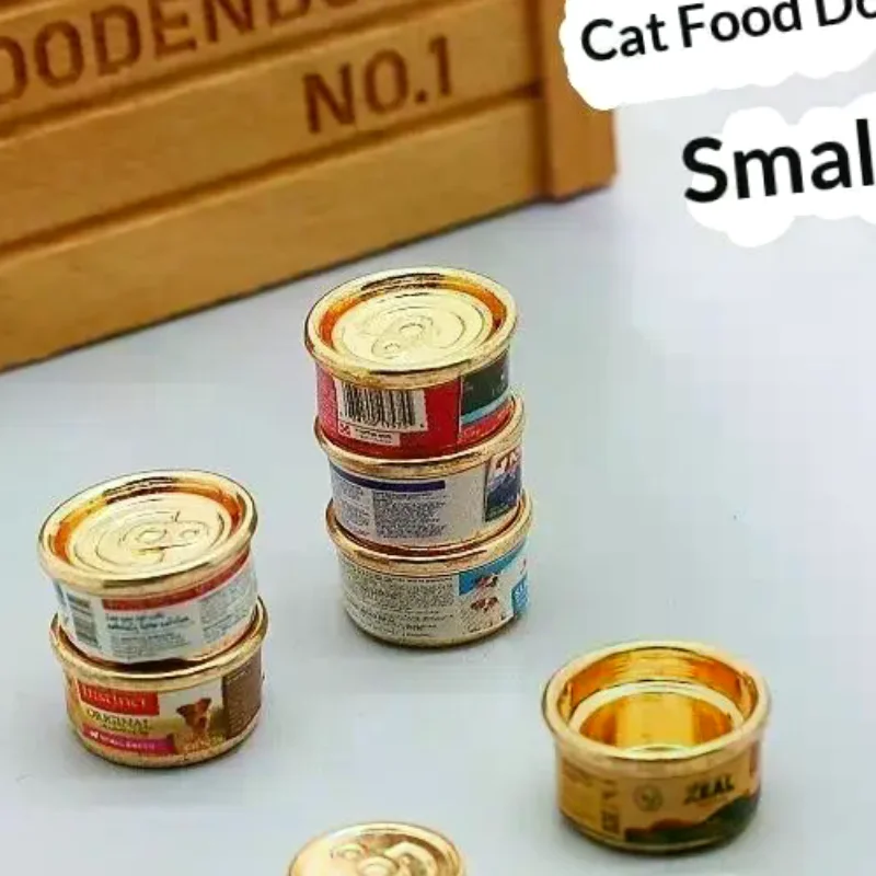 1/5Pcs Pretend Play Toys 1/12 Dollhouse Simulation Cat/Dog Can Mini Pet Food Toy Dolls Home 1005012300416156