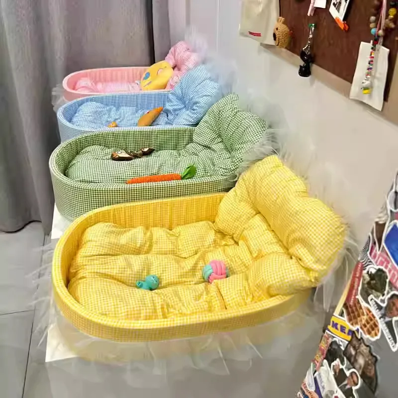 Macaron Dog Bed Pet Kennel Four Seasons Universal Winter Dopamine Cat Nest Deep Sleeping Nest Pet 1005012302827534