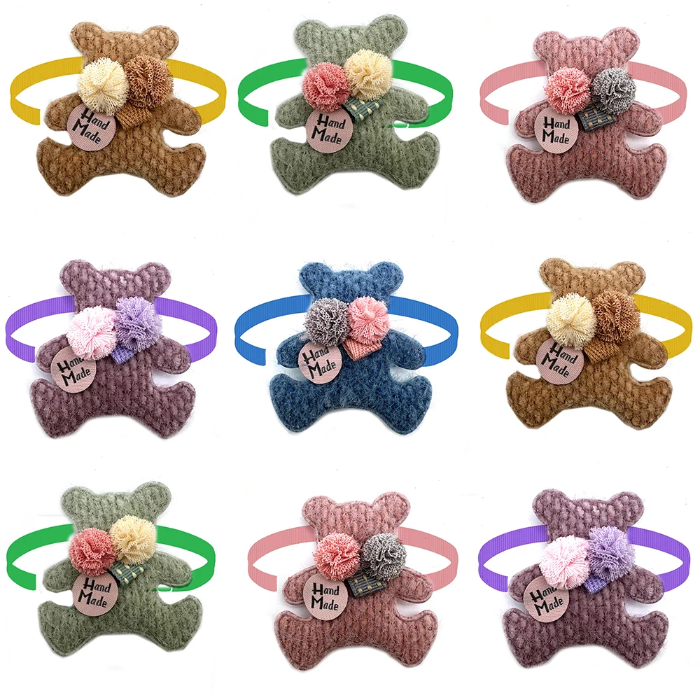 50/100pcs Bear Style Pet Dog Bowtie Puppy Collar Cute for Small Dogs Cat 1005012304055292