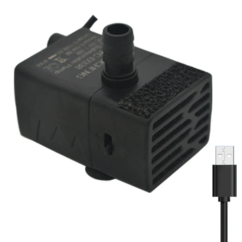 USB Aquarium Submersible Water Pump, 5V 5W Mini Adjustable Flow Filter Pump 1005012304568671