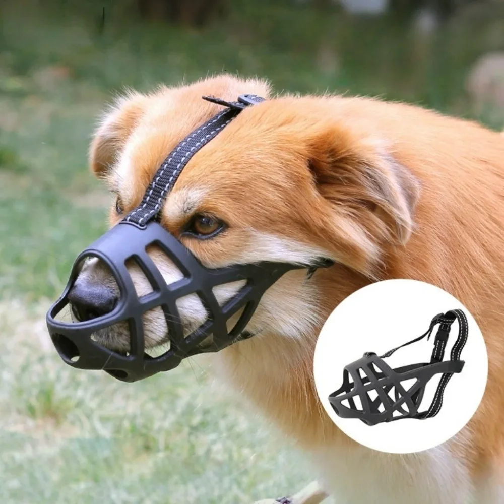 Soft Silicone Breathable Basket Pet Muzzle Anti-Biting Chewing Dog Muzzle Durable Strong Mask 1005012304975738