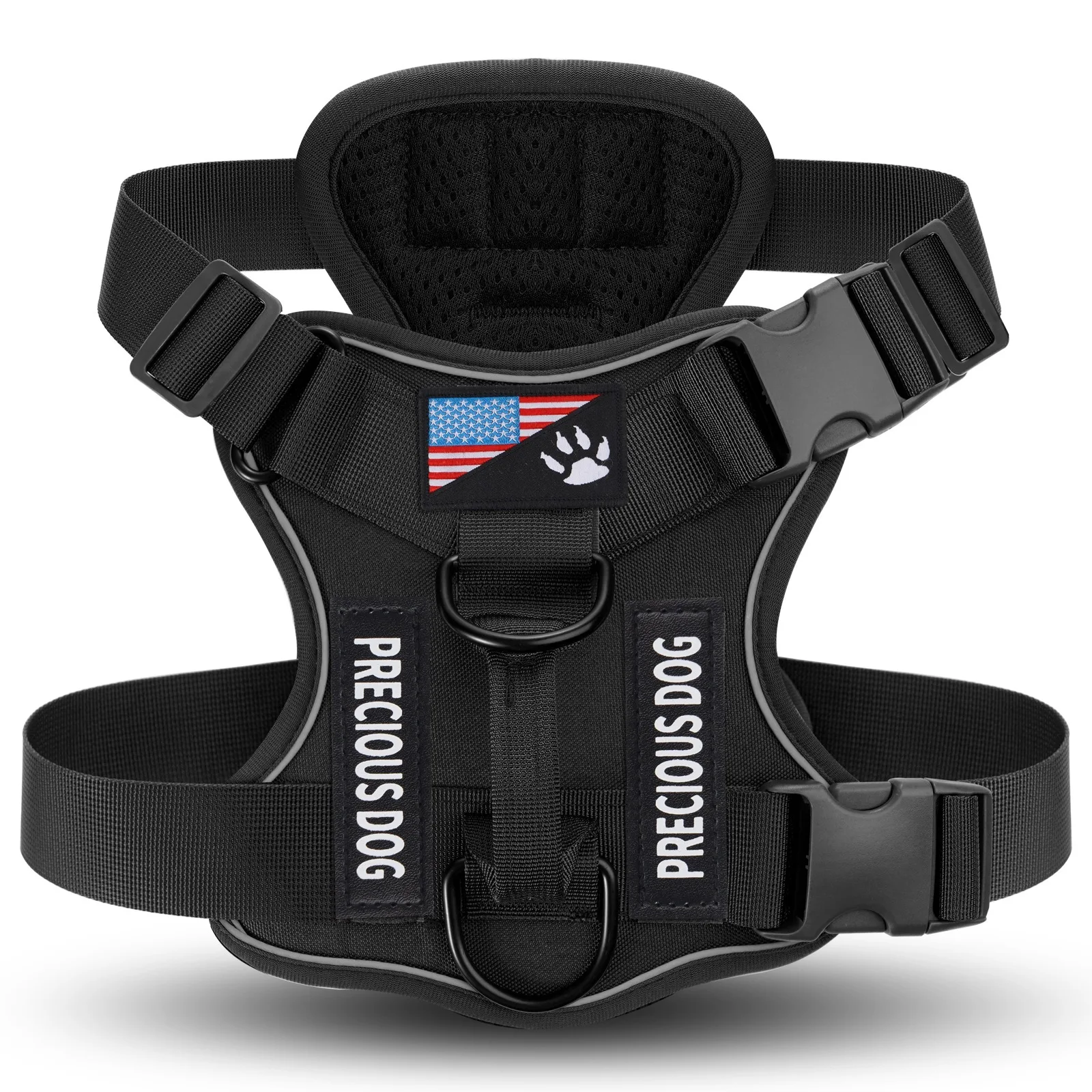 New Dog Accessories Large Dog Tactical Harness Night Reflective Vest Style Pet 1005012306664971