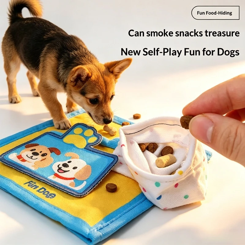 Interactive Snuffle Tissue Box Dog Toy, Hide Treat Puzzle Chew Toy 1005012307147489