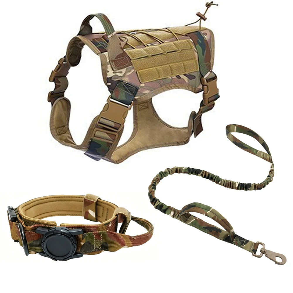 Adjustable Tactical Dog Collar Leash Harness for Medium Large Dogs Pet Accessories Durable Training 1005012313409076