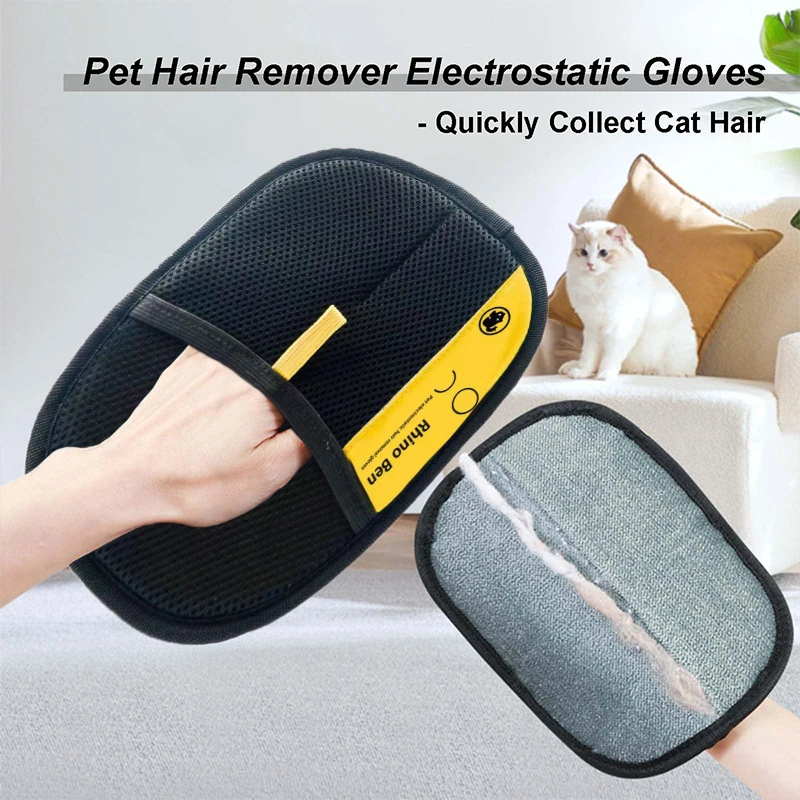Pet Hair Remover Electrostatic Glove Pets Grooming Gloves Cat Hair Cleaner Pet Gloves Household 1005012313706827