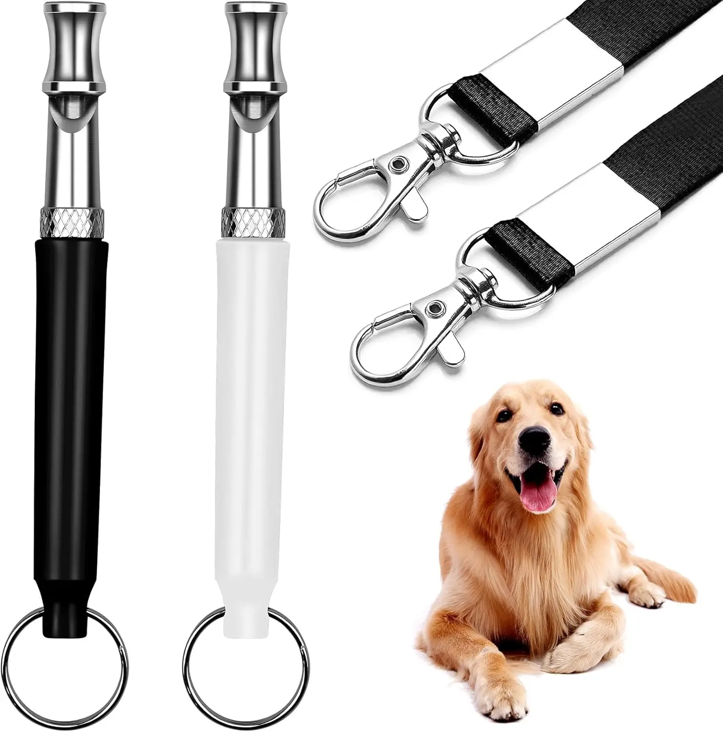 Adjustable Ultrasonic Silent Dog Whistle Stop Neighbor Dog Barking Dog Recall Training Free (1 Pack) 1005012314421133