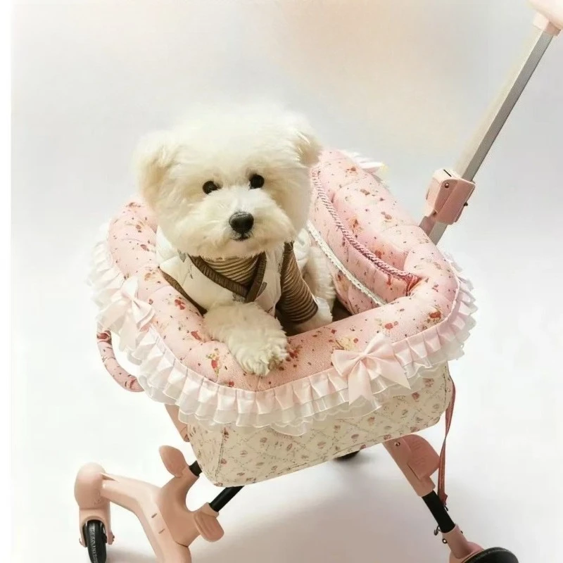 SUMMER Pet Stroller with Complimentary Mat for Small 10 Lbs Dogs & Cats Lightweight Foldable 1005012314615521