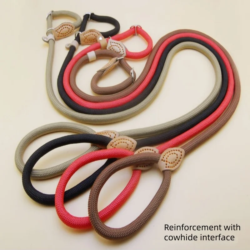 Heavy Duty Dog Leash Slip Rope Lead Adjustable Braided Loop Collar Training for Small to Medium Dogs 1005012315711286