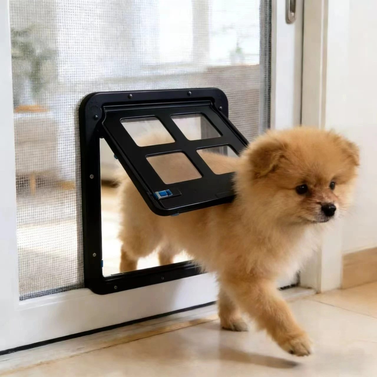 Dog Door for Sliding, lockable Dog Screen Door with Magnetic Closure Easy Install Pet for Dogs Cats 1005012317534827