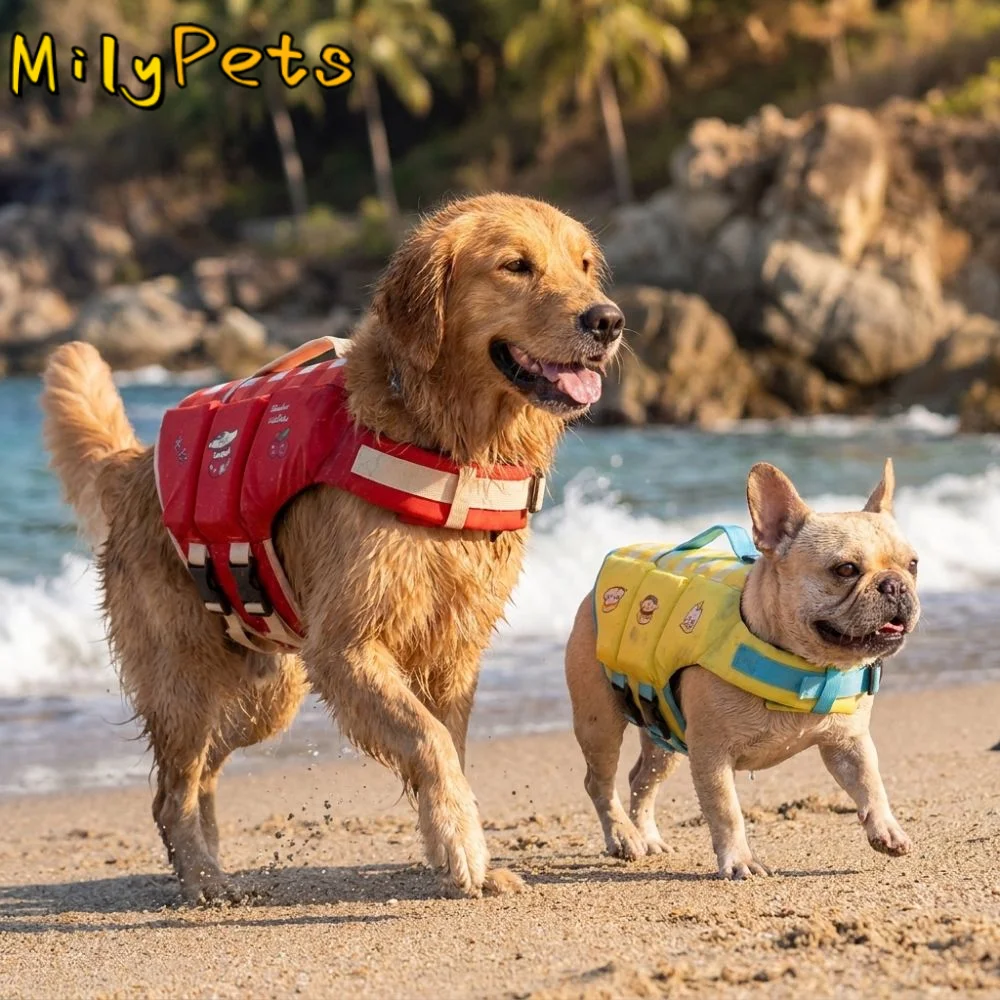 Waterproof Dog Life Jacket Adjustable Breathable Pet Vest High Buoyancy Thick Sponge Pad Preserver 1005012320293093