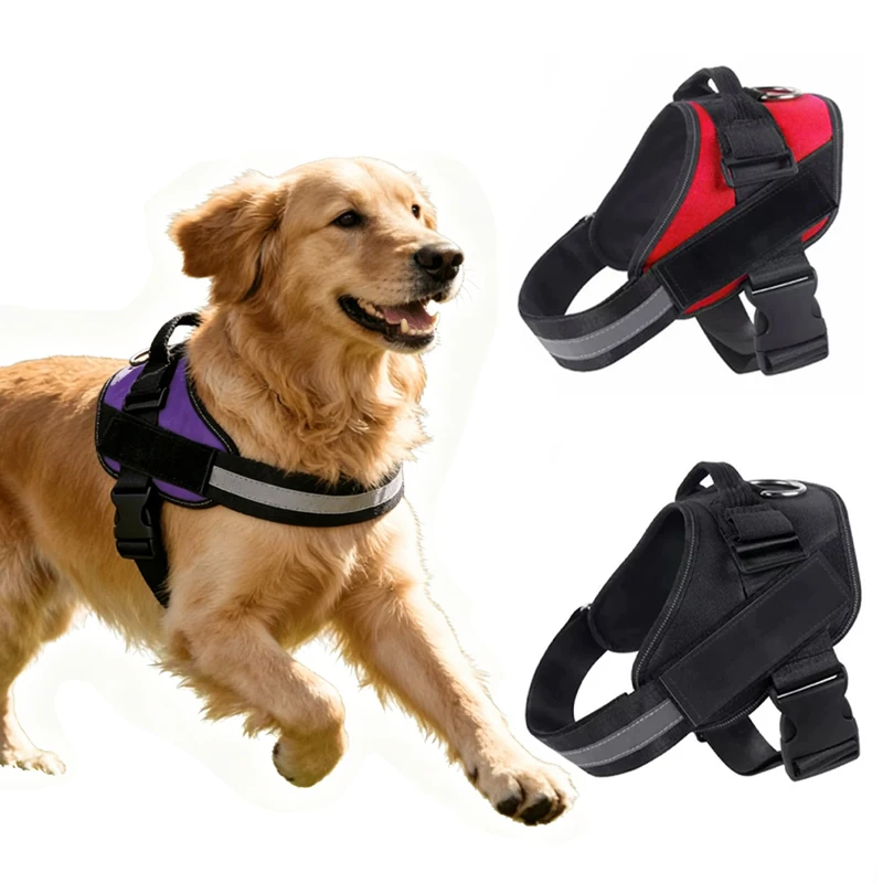 Anti Pull Harness Adjustable Reflective Breathable Tactical Vest for Small and Large Dogs Outdoor 1005012320614300