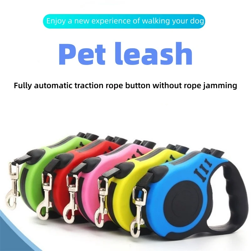 Automatic Retractable Dog Leash 3M 5M Flexible Nylon Traction Rope Durable Anti-Tangle Walking Lead 1005012322336984